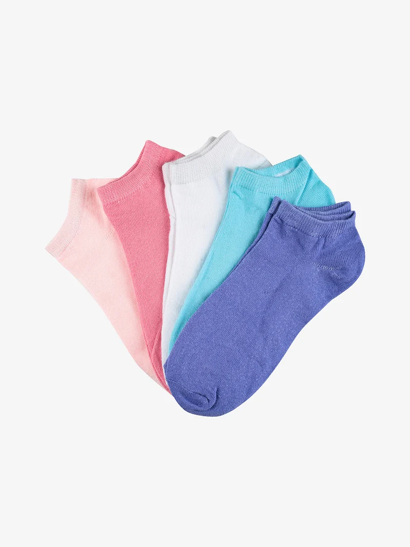 Confezione da 5 calze fantasmino donna - bianco