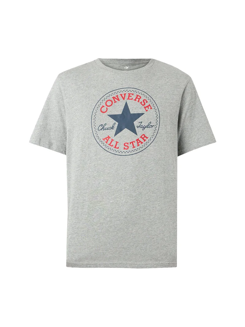 CHUCK PATCH TEE t-shirt da uomo in cotone con stampa logo - grigio