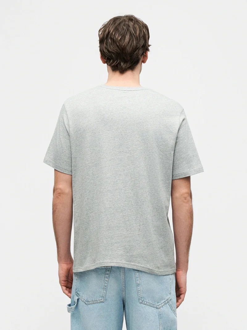 CHUCK PATCH TEE t-shirt da uomo in cotone con stampa logo - grigio
