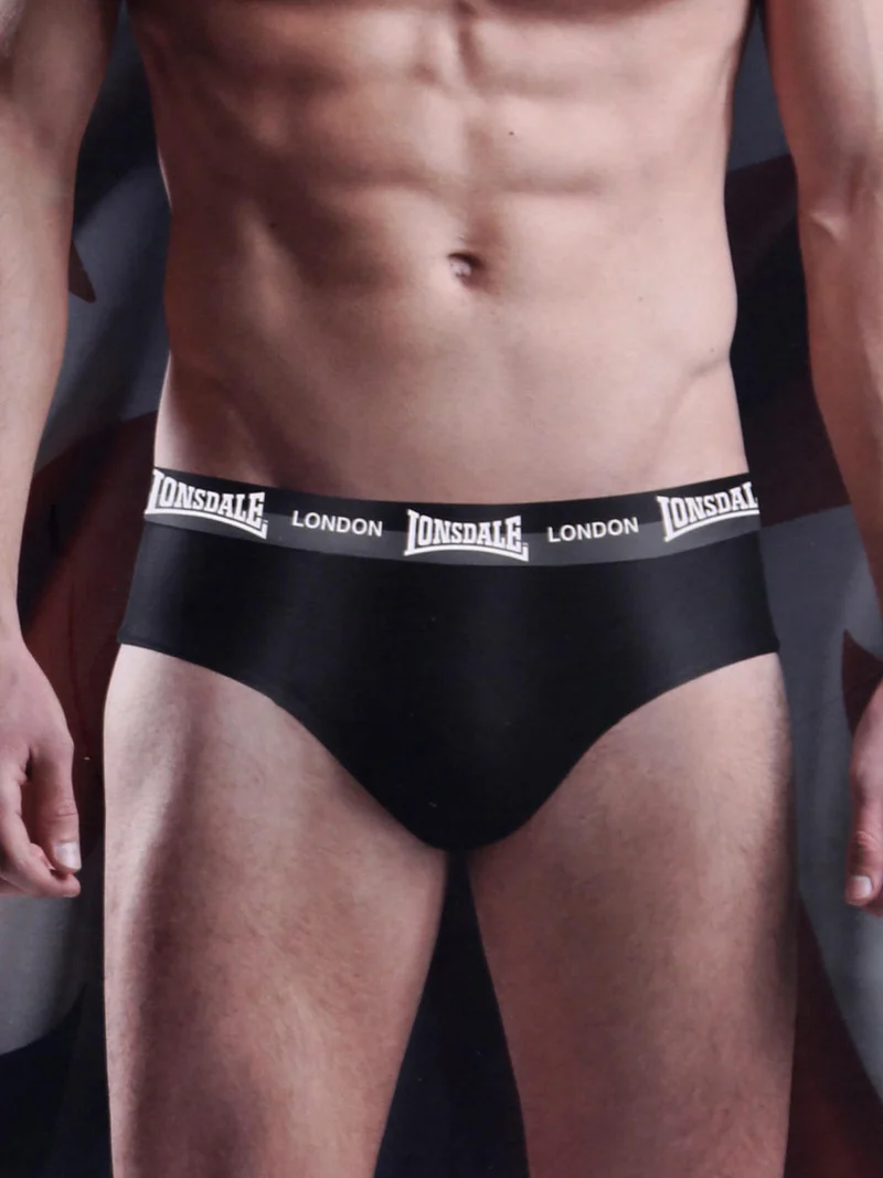 Slip da uomo tinta unita - nero