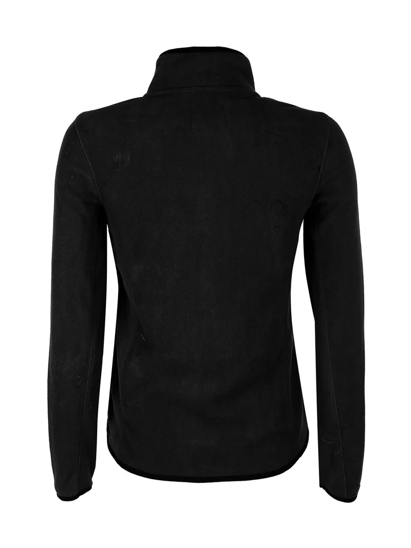 Felpa donna in pile full zip - nero