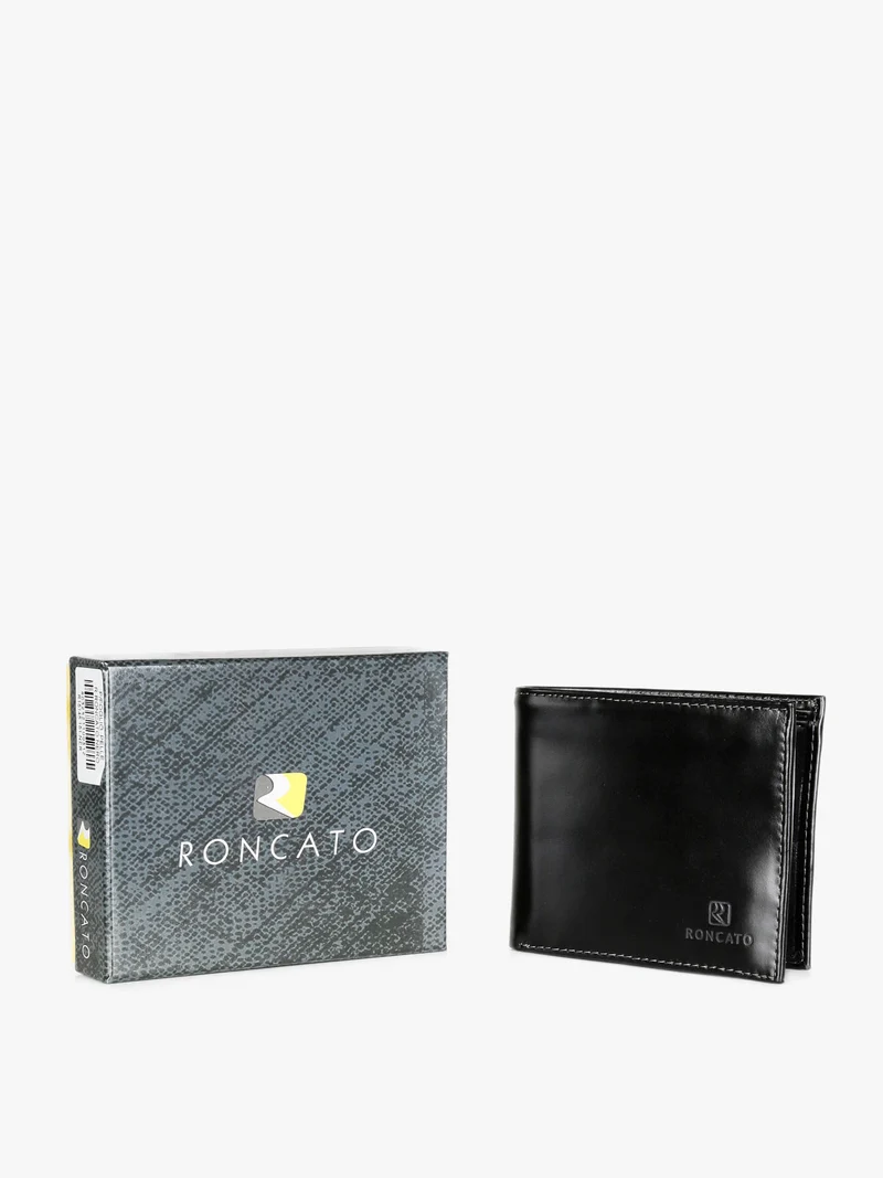 Portafoglio in pelle da uomo - nero
