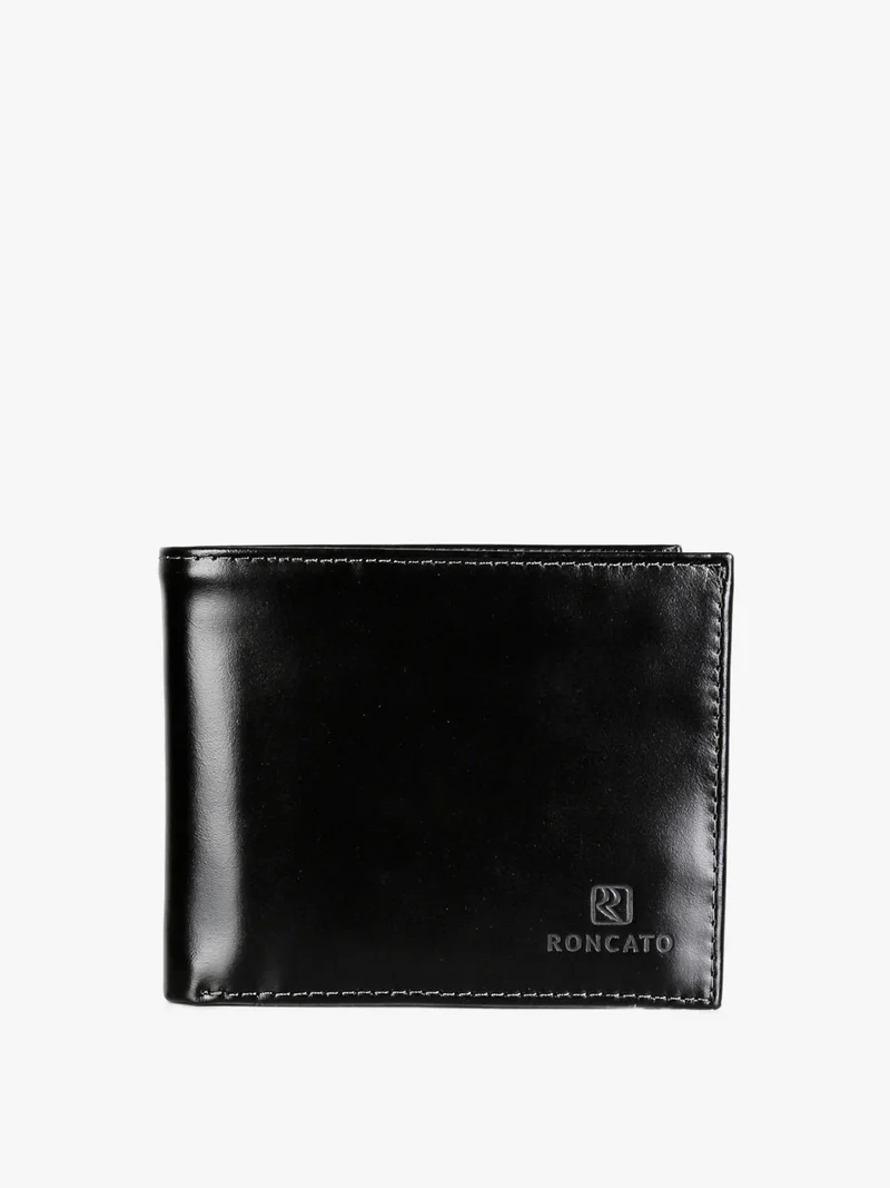 Portafoglio in pelle da uomo - nero
