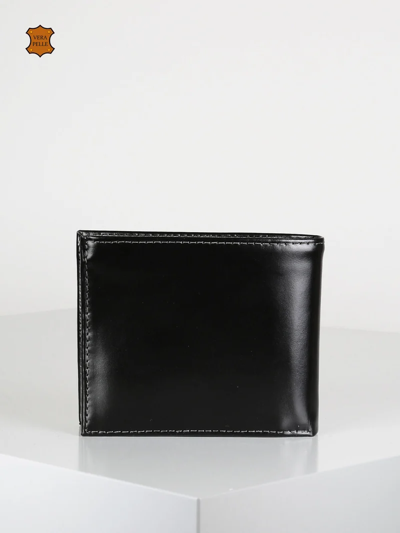 Portafoglio in pelle da uomo - nero