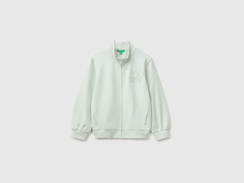 Sweatshirt mit Reißverschluss und Logo