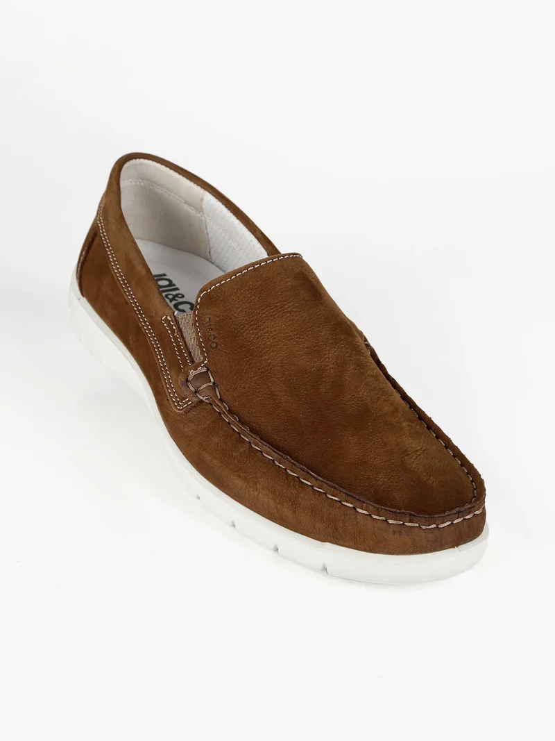 Mocassini in pelle uomo - marrone