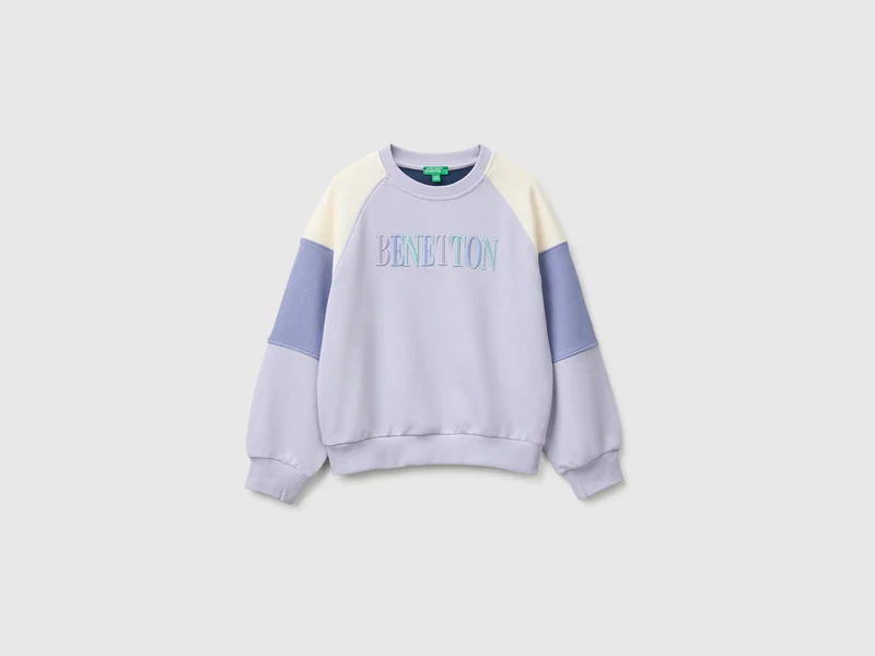 Sweatshirt mit Farbblock-Design und Stickerei