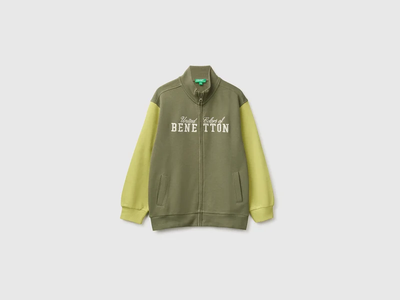 Sweatshirt mit Reißverschluss aus 100 % Baumwolle