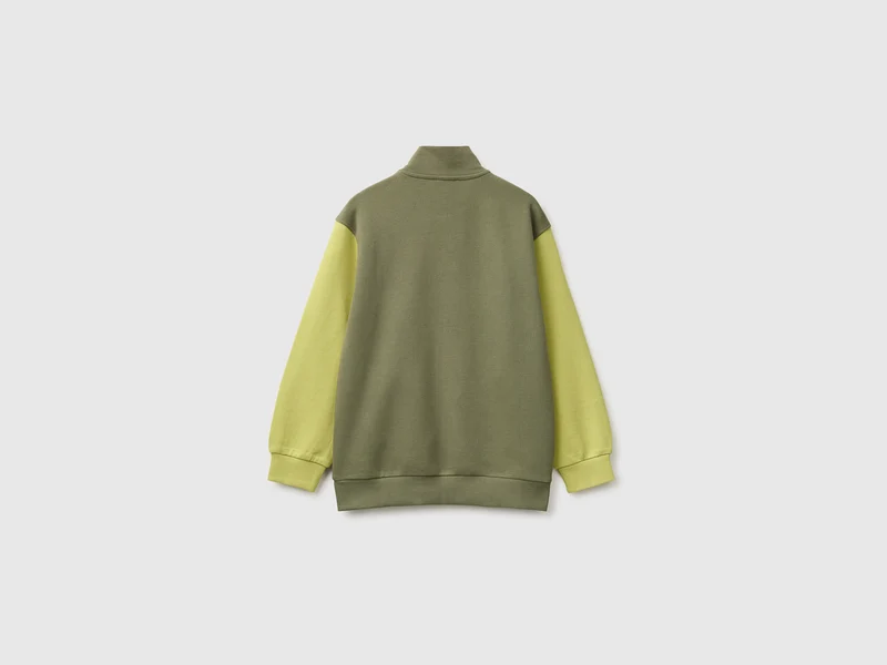 Sweatshirt mit Reißverschluss aus 100 % Baumwolle