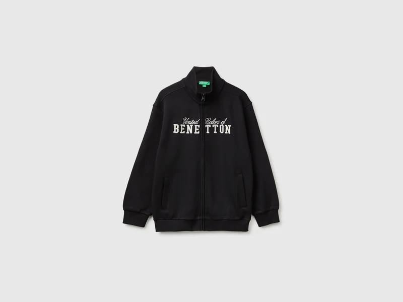 Sweatshirt mit Reißverschluss aus 100 % Baumwolle