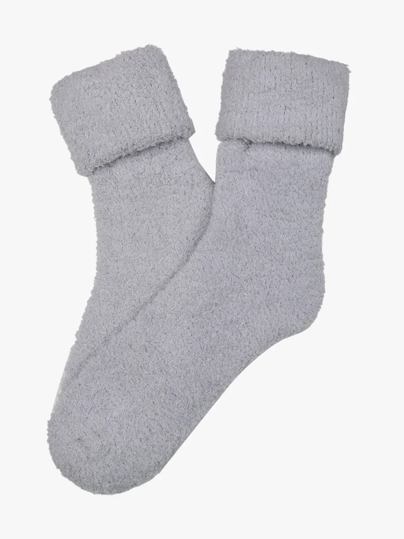 Calze antiscivolo morbide da donna - grigio chiaro