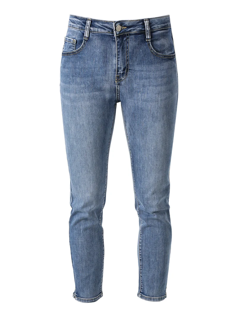 Jeans donna slim fit con punto luce sul finale - jeans
