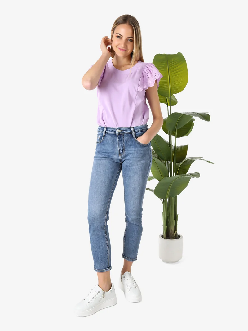 Jeans donna slim fit con punto luce sul finale - jeans