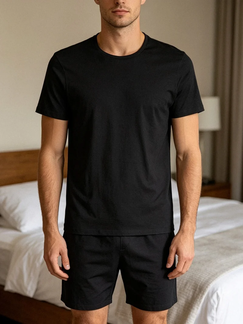 T-shirt intima uomo girocollo - nero
