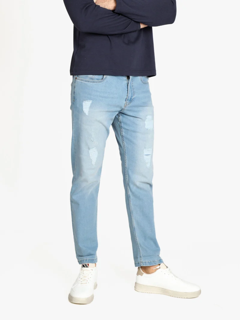 Jeans chiari da uomo con strappi - jeans