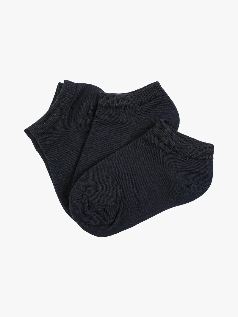 Confezione da 3 paia di minicalze da bambini in cotone - blu scuro