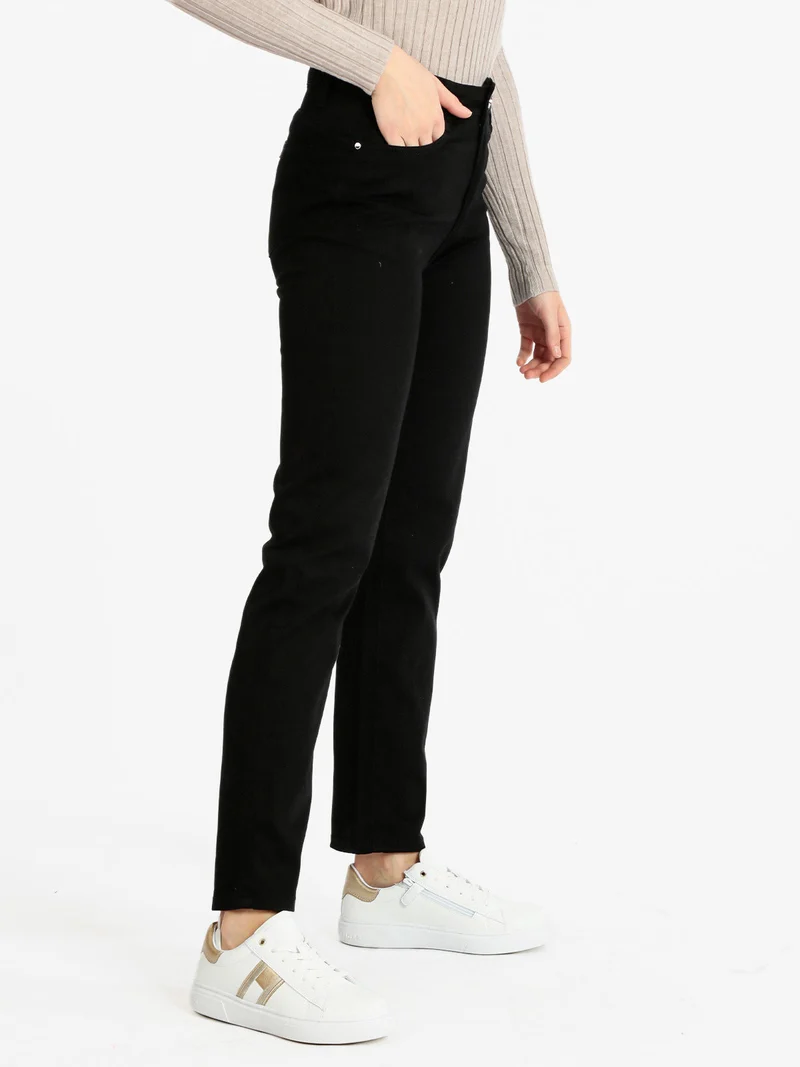 Pantaloni regular da donna - nero