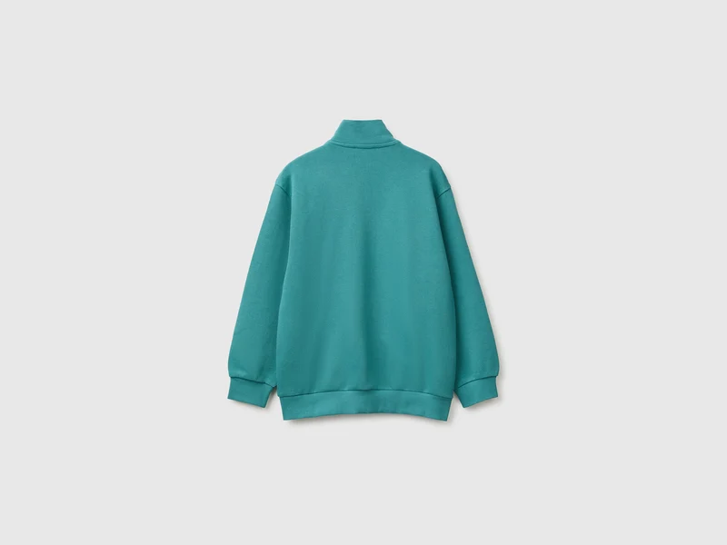 Sweatshirt mit Reißverschluss aus 100 % Baumwolle