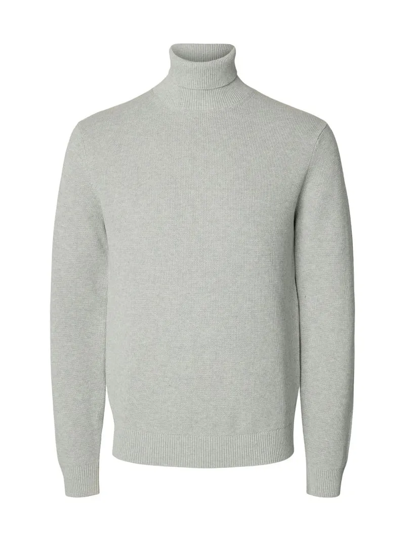 SLHDANE LS KNIT STRUCTURE ROLL NECK