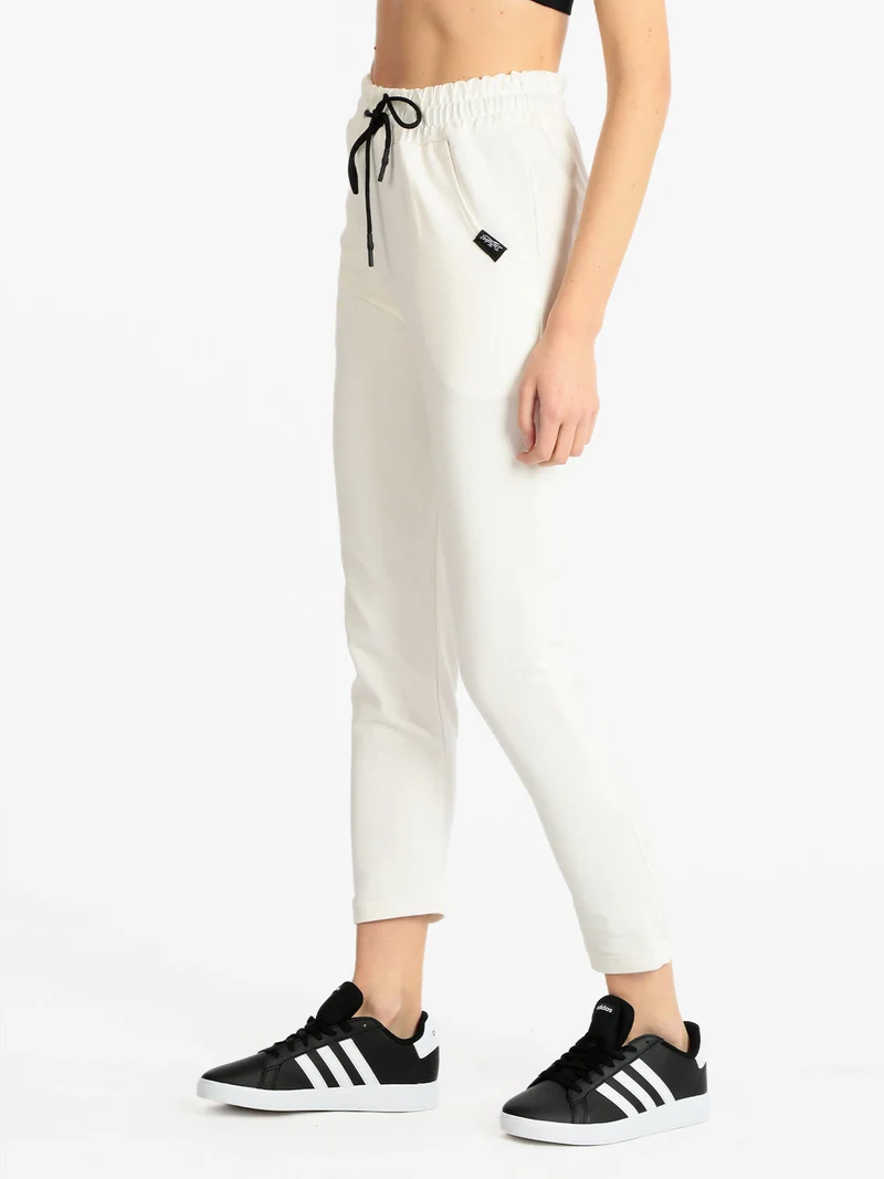Pantaloni sportivi donna - panna