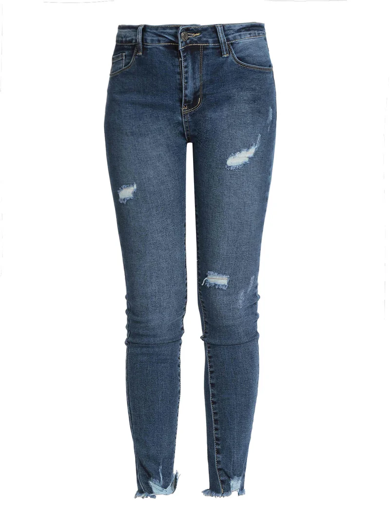 Jeans slim fit con strappi da donna - jeans