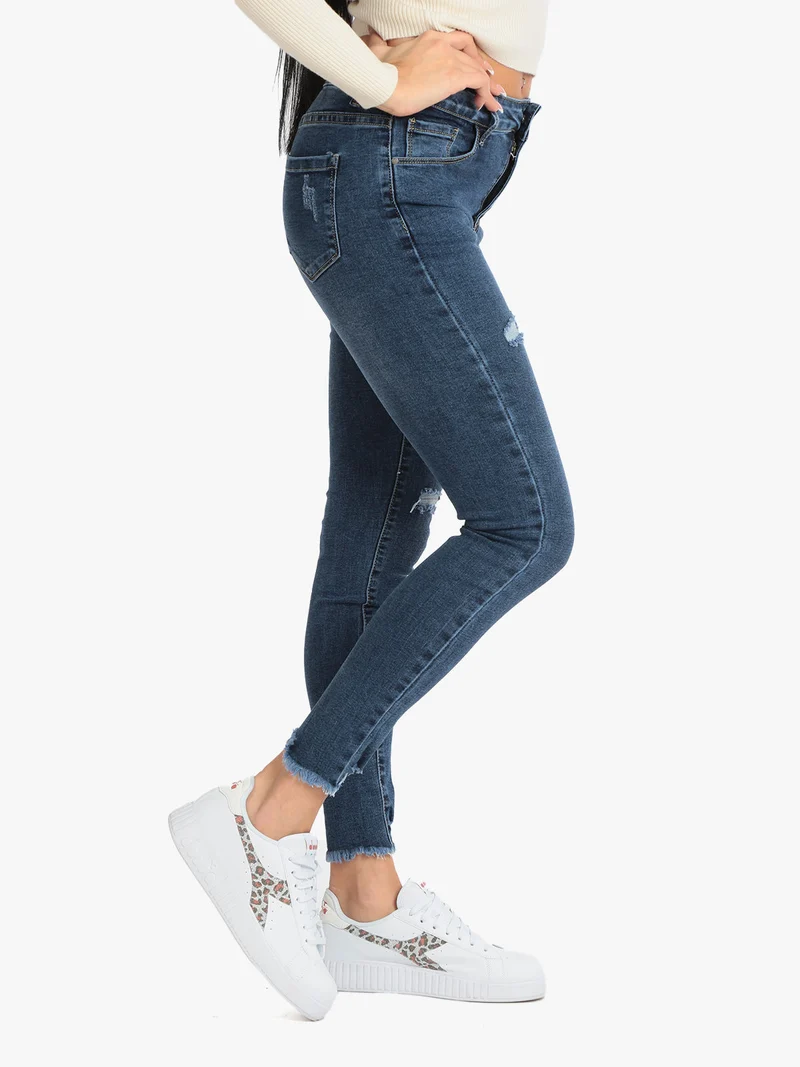 Jeans slim fit con strappi da donna - jeans