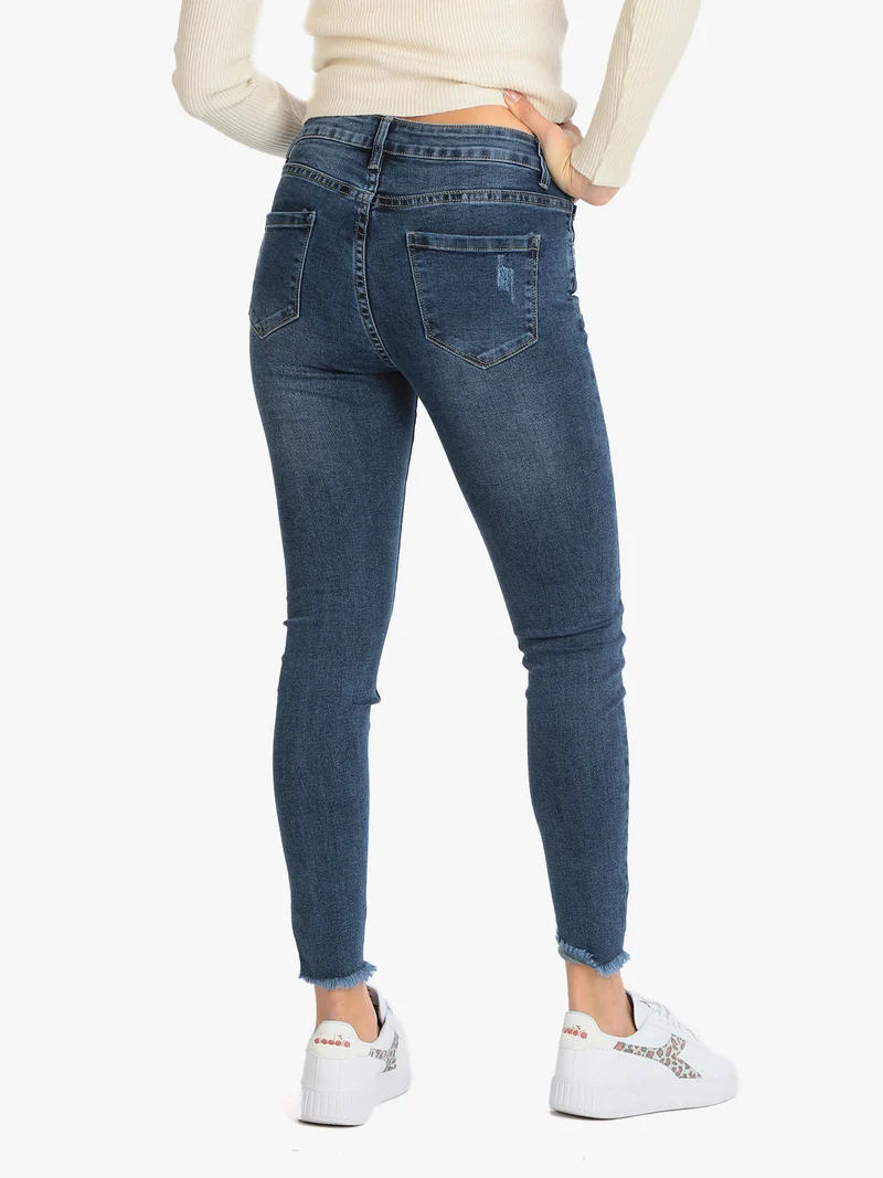 Jeans slim fit con strappi da donna - jeans