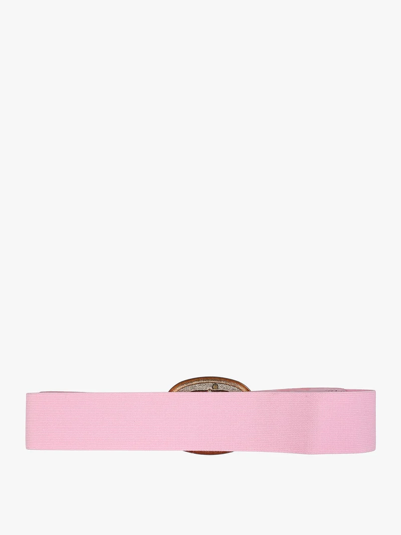 Cintura elastica da donna con fibbia ovale - rosa