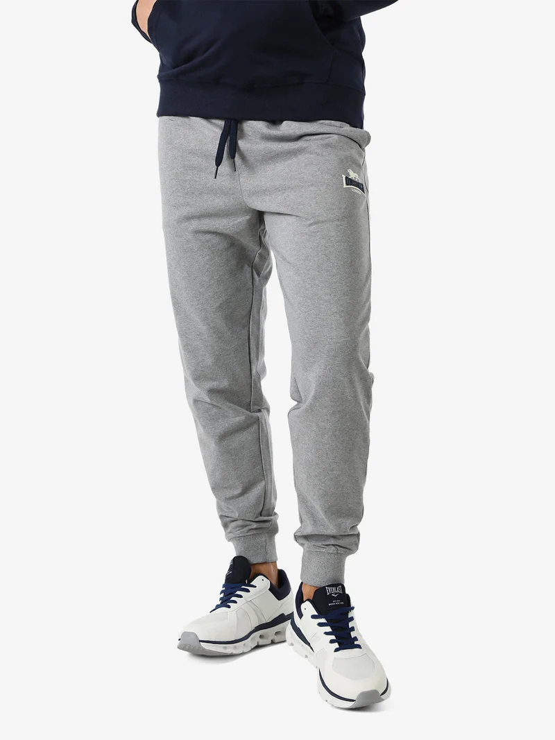 Pantaloni sportivi da uomo con coulisse e polsini - grigio