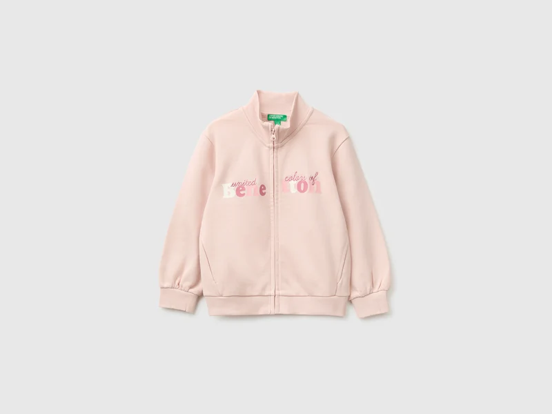 Sweatshirt mit Reißverschluss und Logo