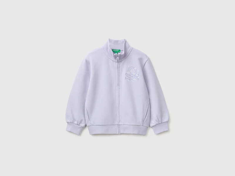 Sweatshirt mit Reißverschluss und Logo