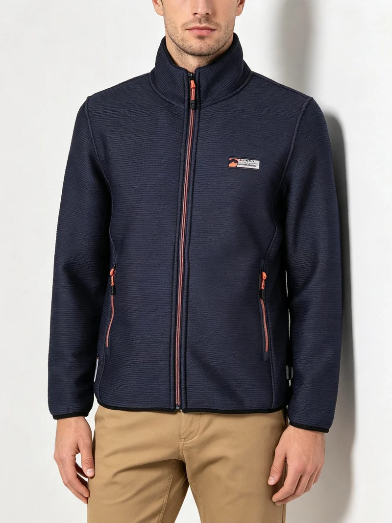 Giacca sportiva in felpa da uomo - blu scuro