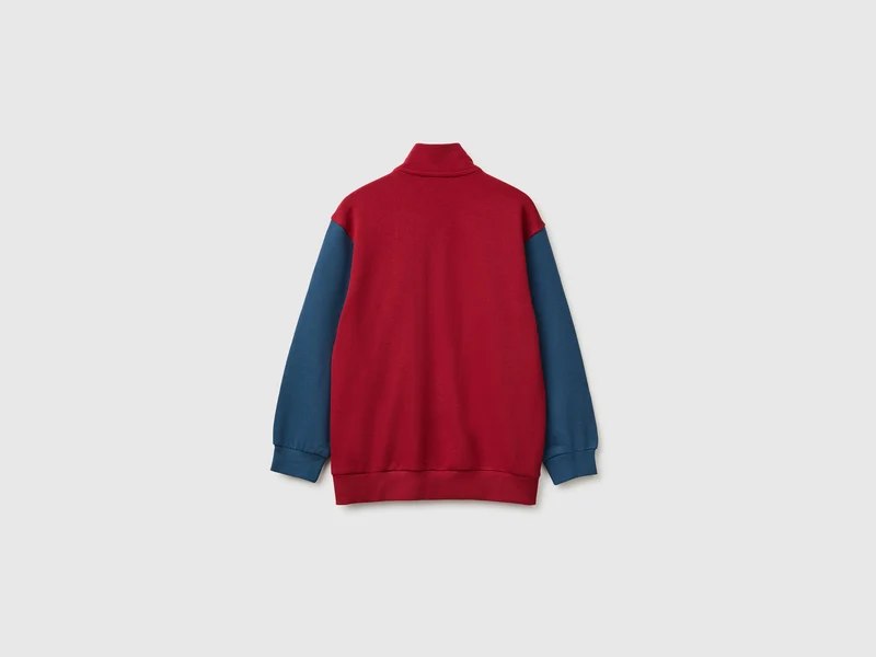 Sweatshirt mit Reißverschluss aus 100 % Baumwolle
