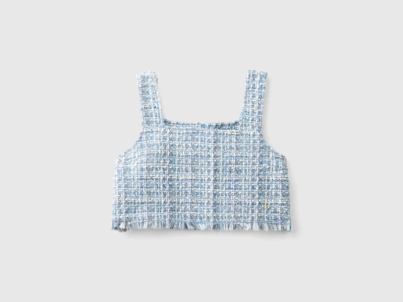 Cropped Top aus Tweed