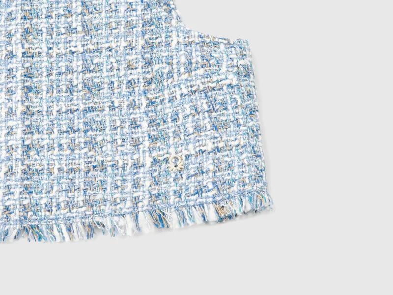 Cropped Top aus Tweed