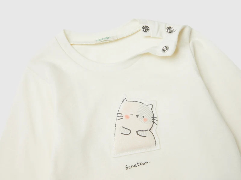 T-Shirt mit Tier-Patch