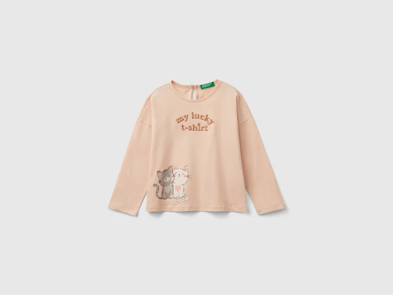 T-Shirt mit Katzendruck