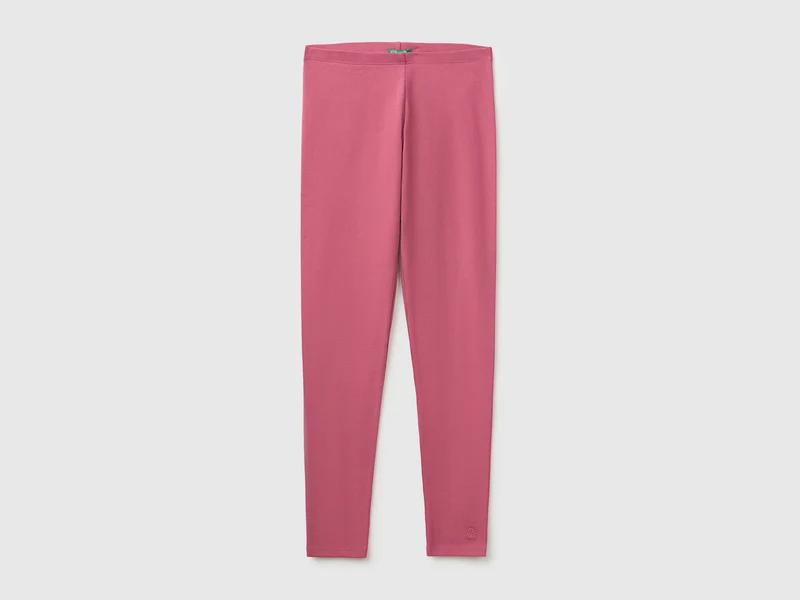 Leggings aus Stretch-Baumwolle mit Logo
