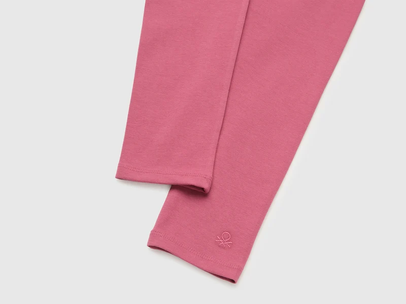 Leggings aus Stretch-Baumwolle mit Logo
