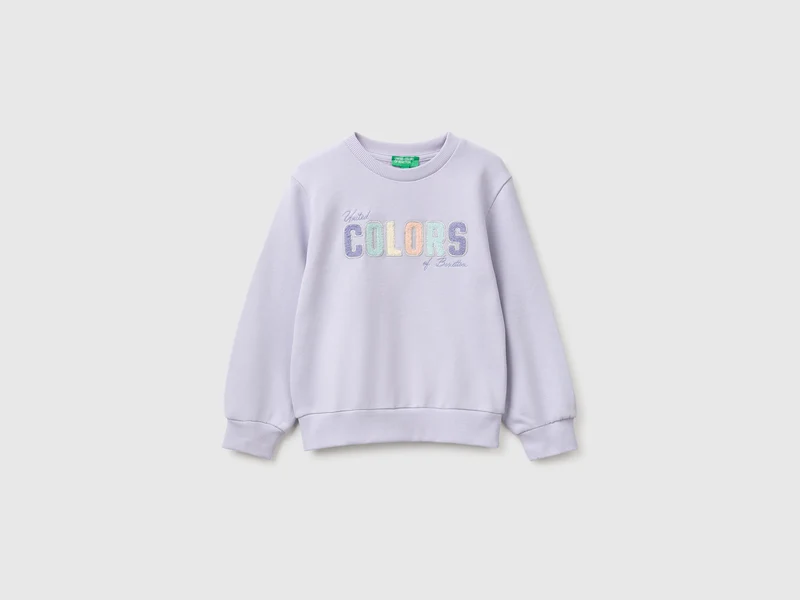 Rundhals-Sweatshirt mit Stickerei