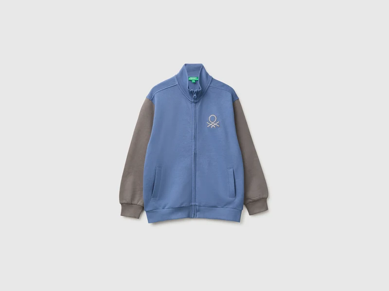 Sweatshirt mit Reißverschluss aus 100 % Baumwolle