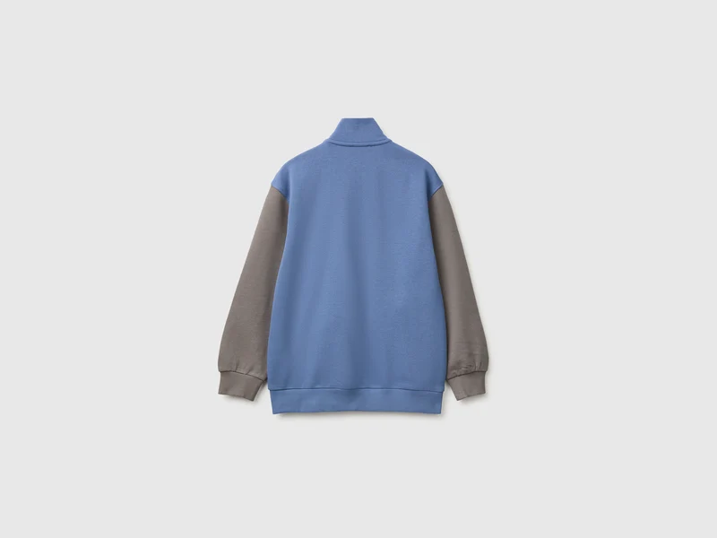 Sweatshirt mit Reißverschluss aus 100 % Baumwolle