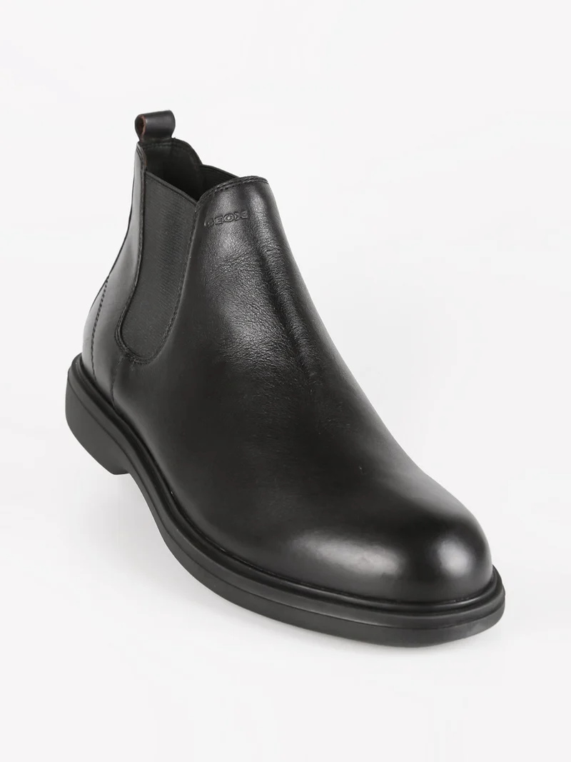 U OTTAVIO C Stivaletto chelsea uomo in pelle - nero