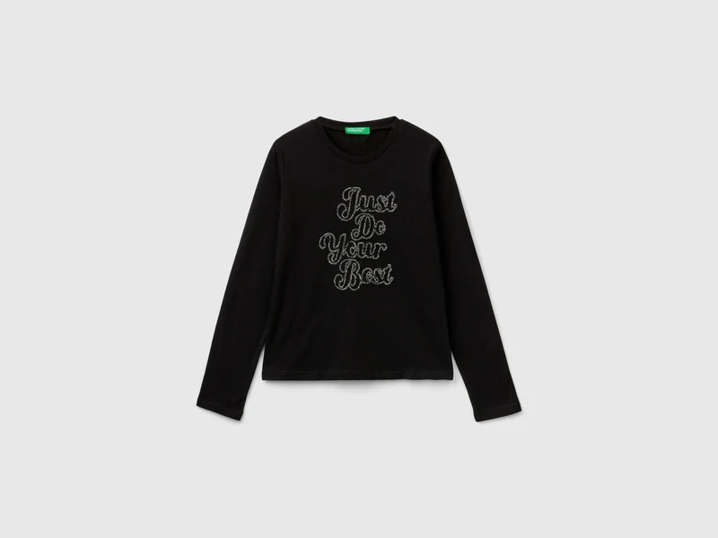 Shirt mit Lurex-Stickerei