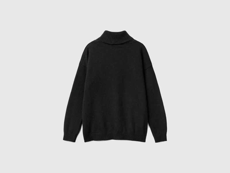 Rollkragenpullover aus Mischwolle und Cashmere