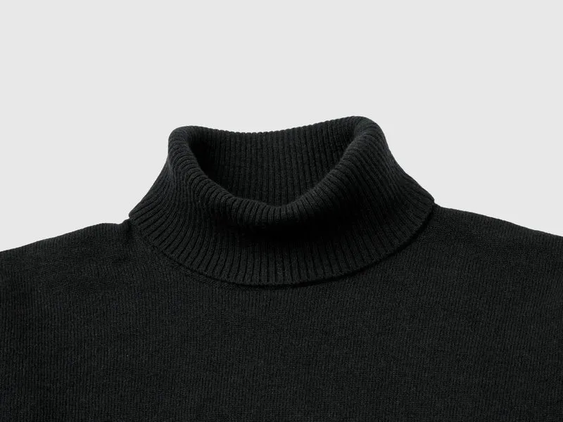 Rollkragenpullover aus Mischwolle und Cashmere