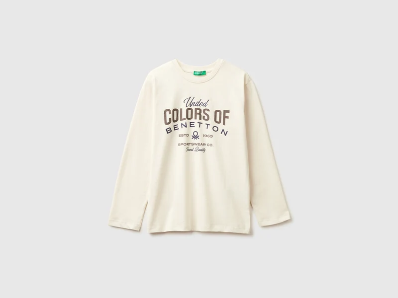 Warmes T-Shirt mit Logo-Print