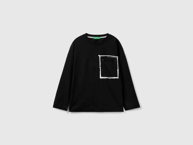 T-Shirt mit Tasche aus Bio-Baumwolle