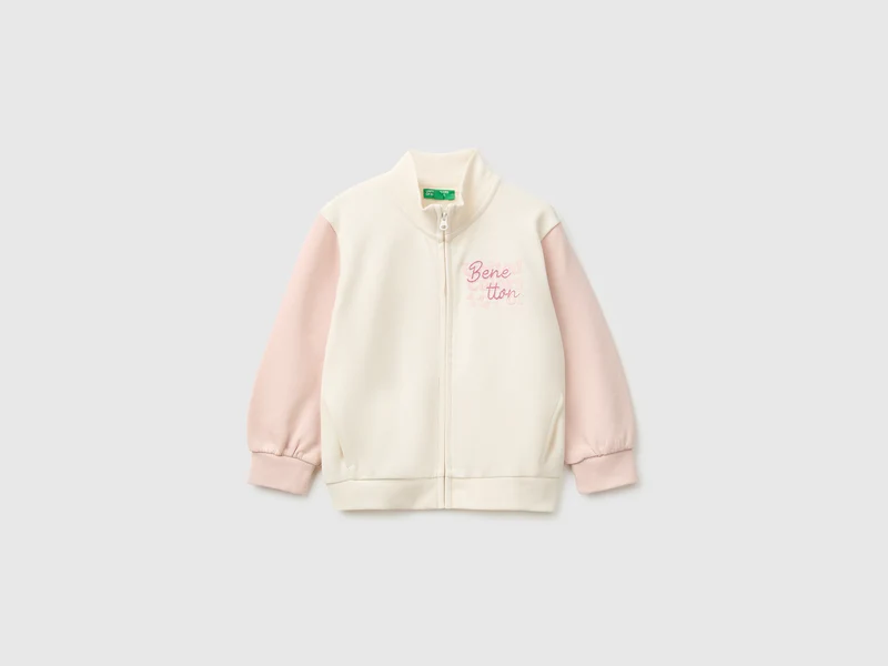 Sweatshirt mit Reißverschluss und Logo