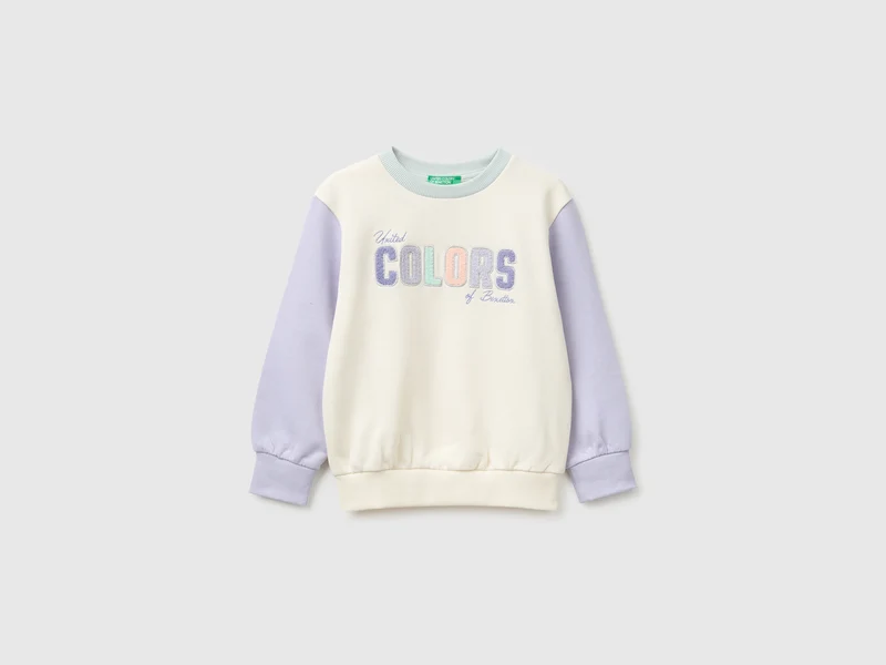 Rundhals-Sweatshirt mit Stickerei